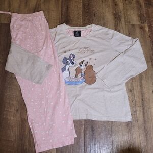 Disney Lady And The Tramp 2pc Pajama Set